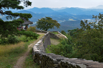 Fototapeta premium 한국의 역사유산, 전라남도 담양 금성산성, Korea's Historical Heritage: Geumseong-sanseong(Fortress) in Damyang, Jeollanam-do