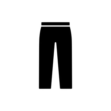 Sweatpants trousers waistband clothing apparel solid black vector
