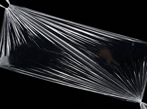 plastic overlay texture of stretched transparent plastic film wrap tight surface tension realistic wrinkled plastic effect