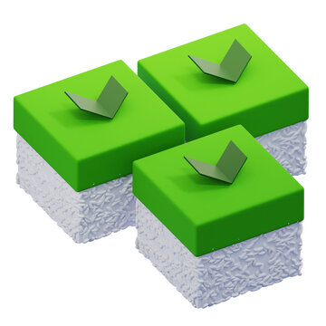 Talam Ketan Indonesian Rice Cake 3d Illustration