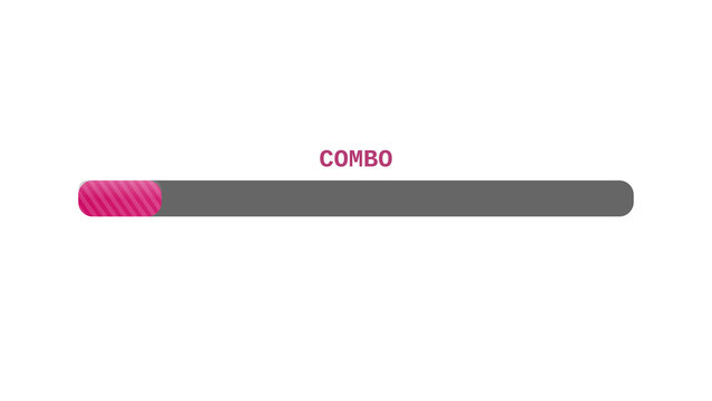 Quest objective progress bar with waypoint count. Isolated transparent PNG loading bar overlay for Photoshop and video.