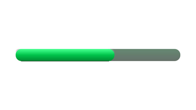 Wave-top progress bar with fluid fill animation style. Isolated transparent PNG loading bar overlay for Photoshop and video.