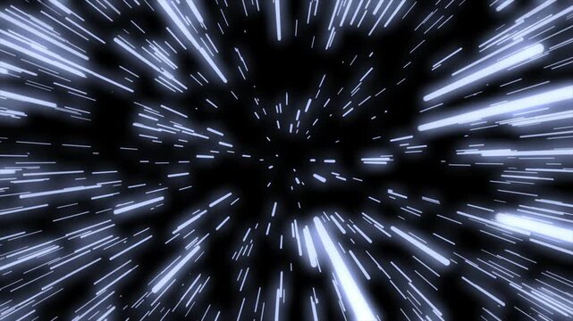 a Warp Speed Fast Travel animation in time and space.