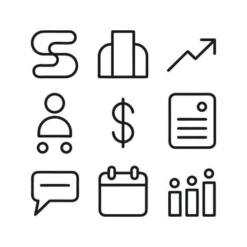 Business people, human resources, office management - thin line web icon set. Outline icons collection. Simple vector illustration