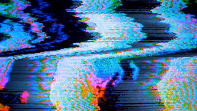 CRT screen noise texture with VHS static, analog distortion and retro signal interference.