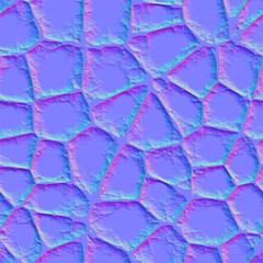 Fototapeta premium Organic Rock Surface Normal Map Texture for Rendering