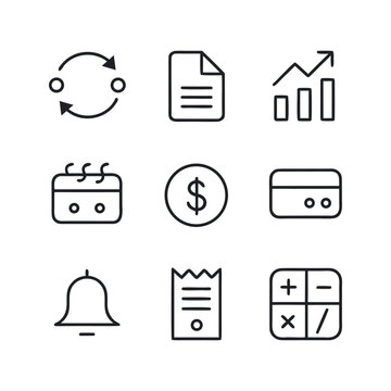 Business people, human resources, office management - thin line web icon set. Outline icons collection. Simple vector illustration
