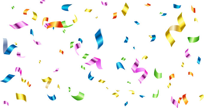 Realistic colorful confetti