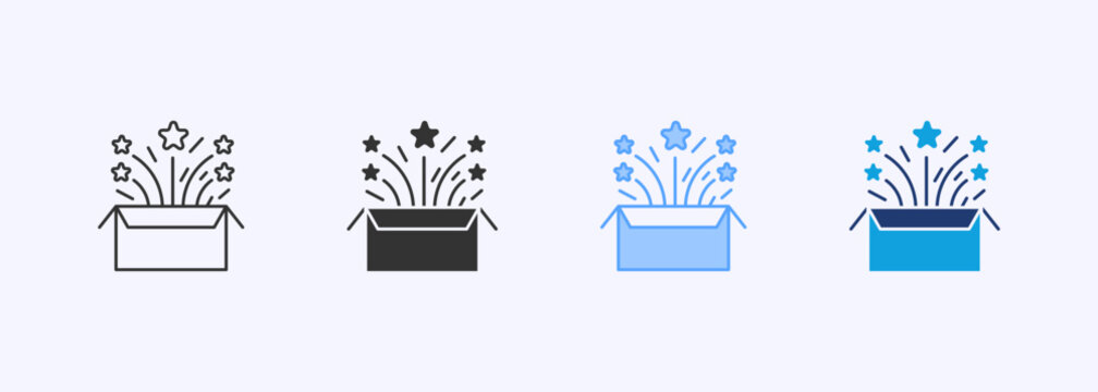 Surprise Icon Set Multiple Style Collection Illustration