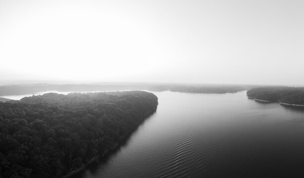 Hazy Lake Monroe Aerial Images