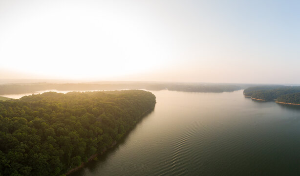 Hazy Lake Monroe Aerial Images