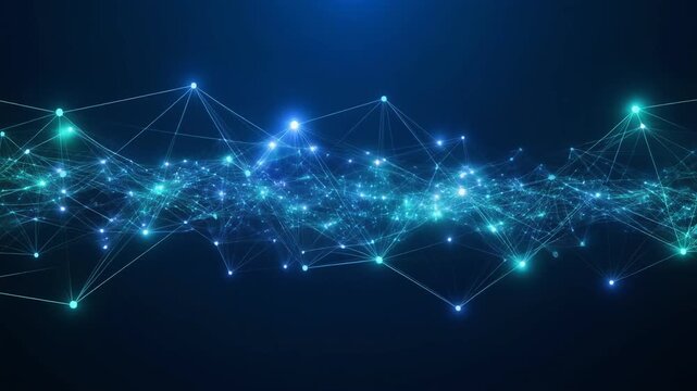 Abstract Digital Network Connection Background Loop