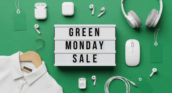 Green monday sale promotional display