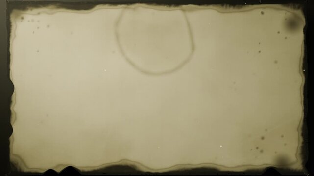 Rolling rollers entering frame, revealing aged paper and stain drifting, forming scroll in studio