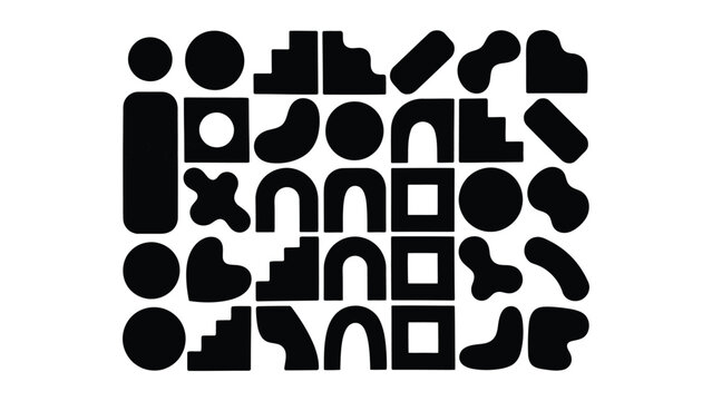 Minimalist abstract geometric shapes collection