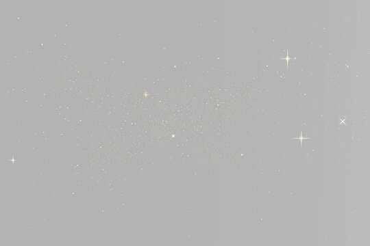 Golden sparkle overlay with tiny glowing glitter particles isolated png