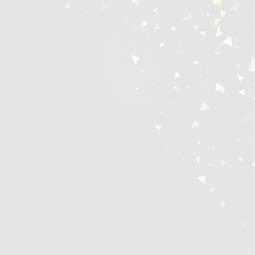 Luxury Gold Geometric Triangle Confetti Border Overlay on Transparent Background PNG