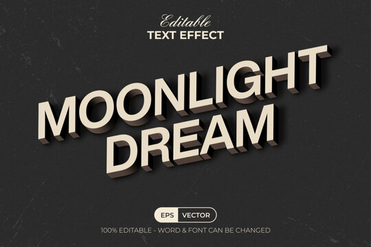 3D Editable Text Effect Vintage Style Long Shadow.