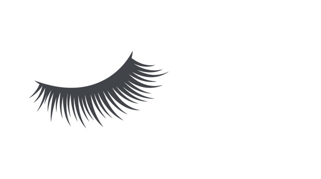 Illustration of an eyelash with copy space