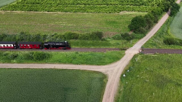 Harzer Schmalspurbahn/Selketalbahn. Zwischen Quedlinburg und Quarmbeck.
