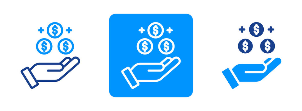 Income Icon In Dual Tone Style