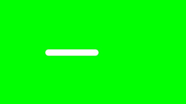 A simple white horizontal line graphic element on a bright green background.