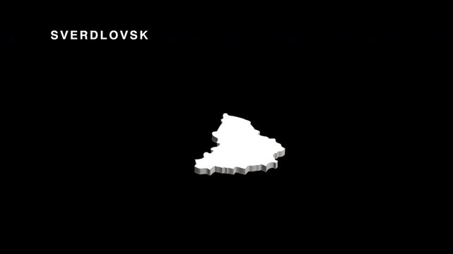 Sverdlovsk oblast russian federation map animation
