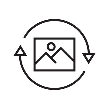 Image Processing Rotation Line Icon
