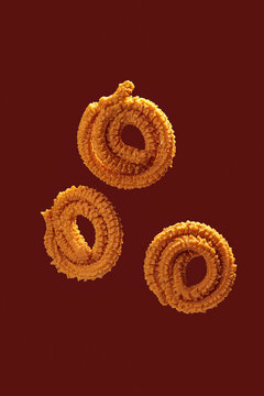 Indian traditional snacks chakli specially eat in Diwali festival 