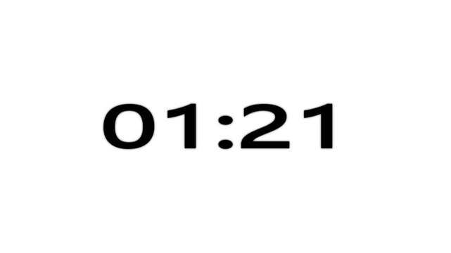 1:30 second timer countdown animation, countdown timer animation from 90s to 0s countdown background.4k ...