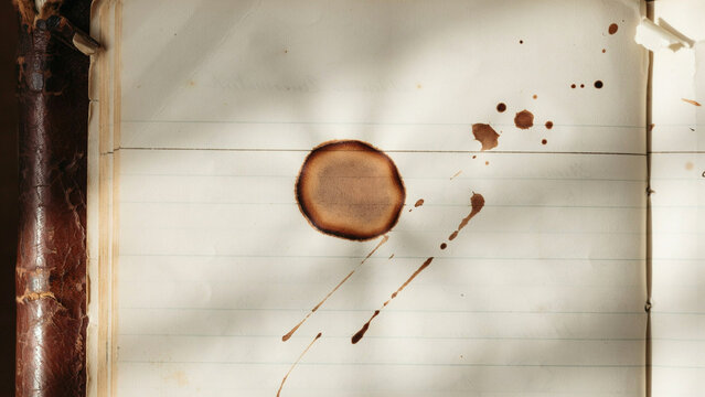 Authentic imperfection coffee stained vintage paper texture for journaling design