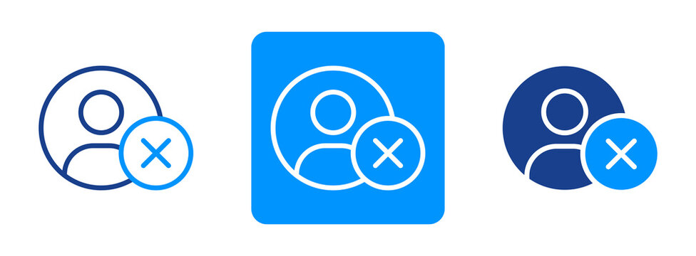 Ban User Icon In Dual Tone Style