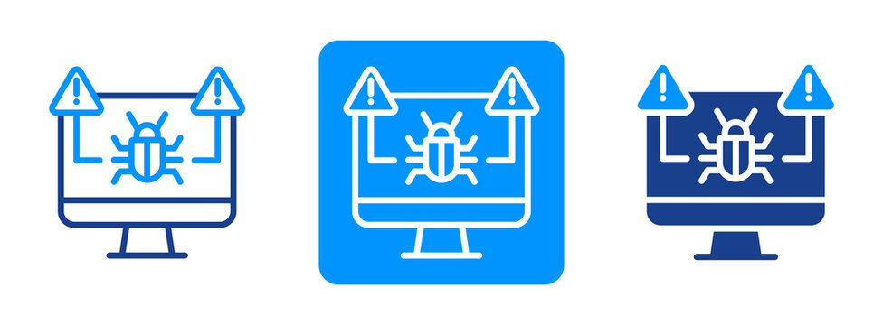 Malware Icon In Dual Tone Style