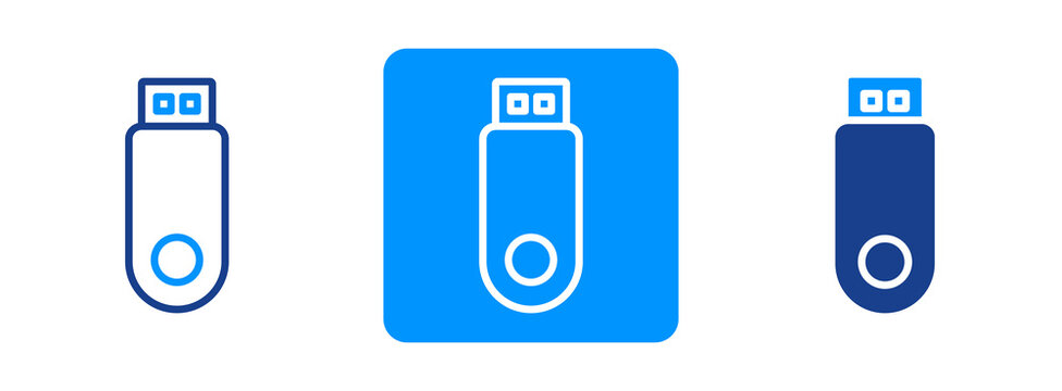 Usb Icon In Dual Tone Style