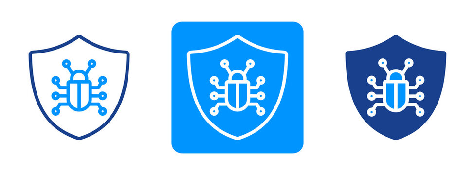 Antivirus Icon In Dual Tone Style