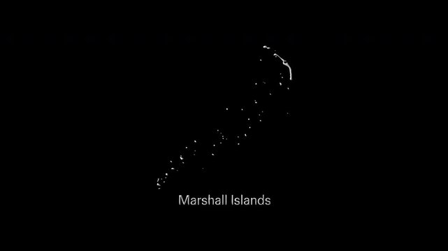Marshall islands map animation revealing boundaries