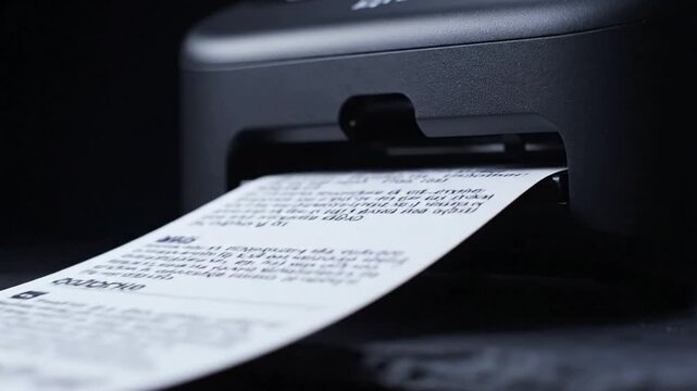 Compact thermal printer outputting receipt paper, wireless bluetooth technology for small business point of sale and retail transaction processing