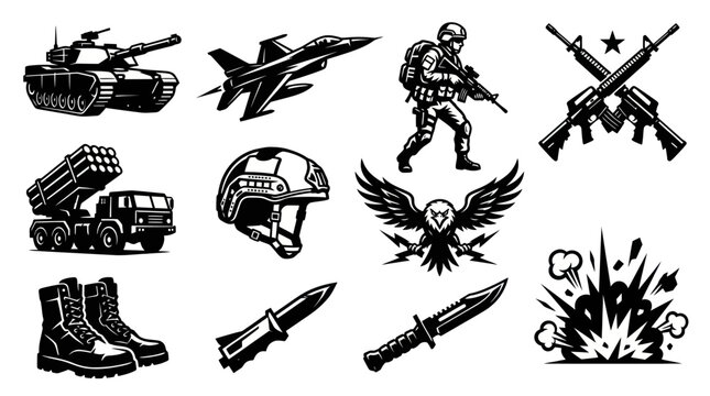 Military Combat And Tactical Equipment Set