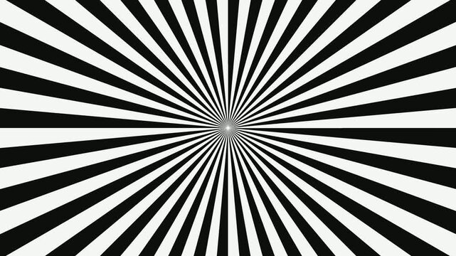 Abstract black and white radial pattern with a hypnotic optical illusion effect.