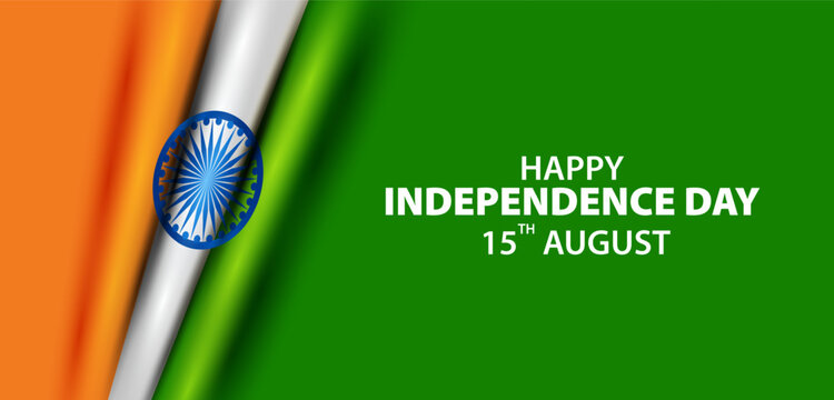 India Independence Day Tricolor Wave Background Vector
