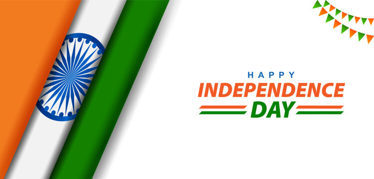 India Independence Day Tricolor Wave Background Vector