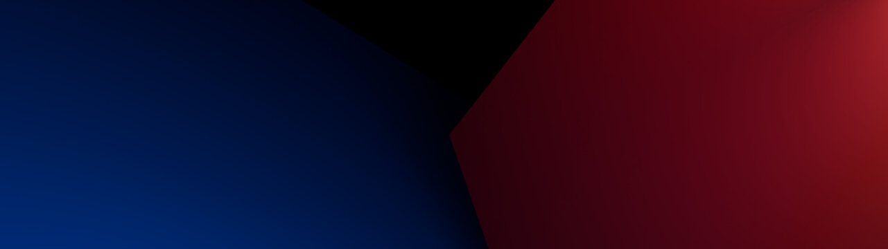 3d render abstract red and blue square on dark background for super ultra wide wallpaper