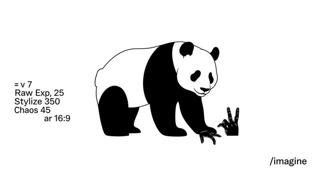 vector illustration of a panda