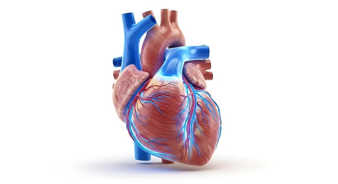 human heart anatomy model isolated