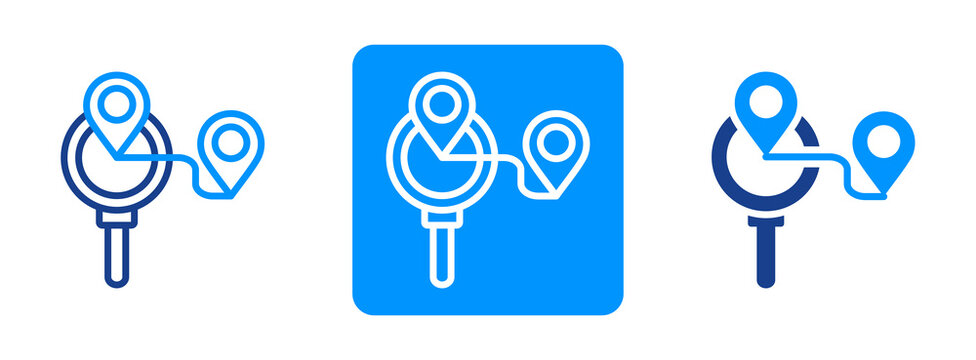 Tracking Icon In Dual Tone Style
