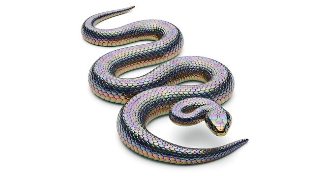 snake on white background