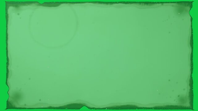 Strip entering left scroll unfurling showing stain and burnt edges on transparent bg rolling right