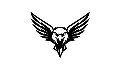 Fototapeta premium Falcon Mascot Head with Speed Wings Esports Logo Vector Art
