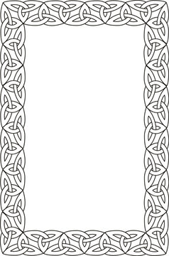 Celtic Knot Frame Border Line Art