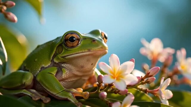 frog on a leaf